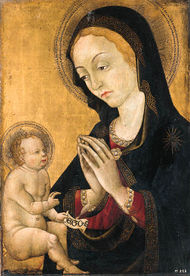 Pellegrino di Mariano . The Madonna and Child. 1460-70. Christie's..jpg