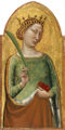 Bernardo Daddi › A Crowned Virgin Martyr (St. Catherine of Alexandria) 1340 firn arts museum St-Francisco.jpg