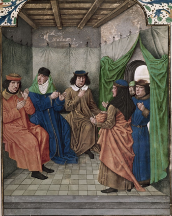 Royal 18 E III f. 133 Council1.png