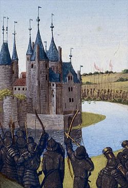 Château de Melun - Grandes Chroniques de France f019 (détail) - Jean Fouquet.jpg