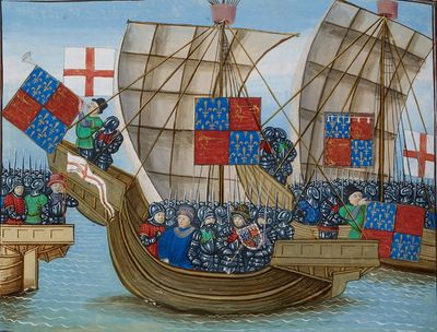 Royal 18 E I f. 103v English ships.jpg