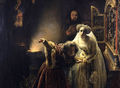 Exorcisme de Charles VI par deux moines augustins, détail d'une huile sur toile de François-Auguste Biard. 1839 Grenoble.jpg
